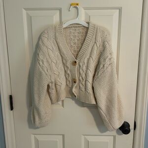 White cardigan